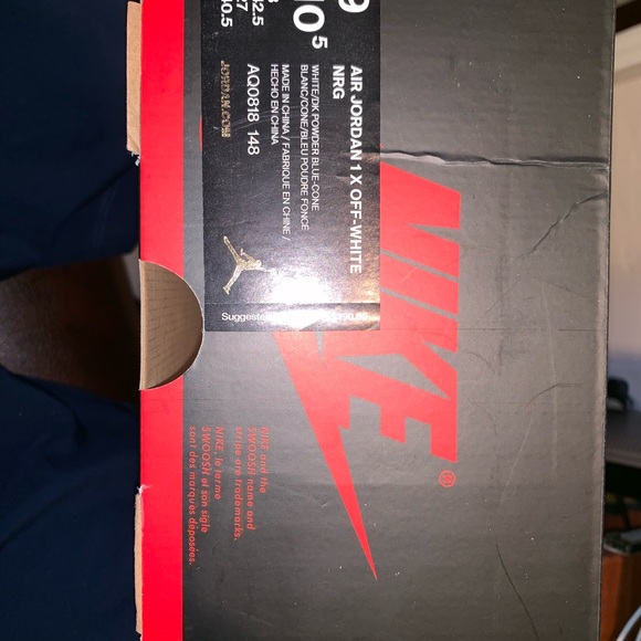 Nike Jordan 1 Retro High Off-White “UNC”Size9 Nike - Picture 4 of 8